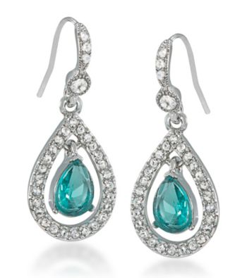 Carolee® Simply Springtime Multi Pave Drop Earrings