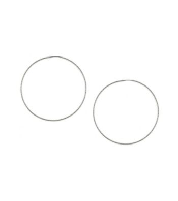 Jessica Simpson Silvertone Large Hoop Earrings