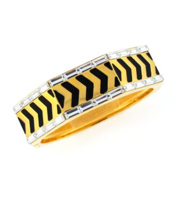 Vince Camuto™ Deco Items Goldtone and Stone Chevron Bracelet