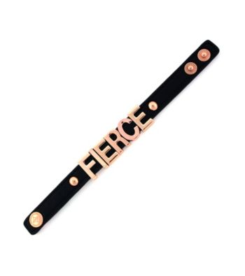 BCBGeneration™ Black and Rose Goldtone Fierce Affirmation Bracelet