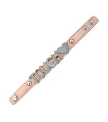 BCBGeneration™ Blush and Silvertone Tough Love Affirmation Bracelet