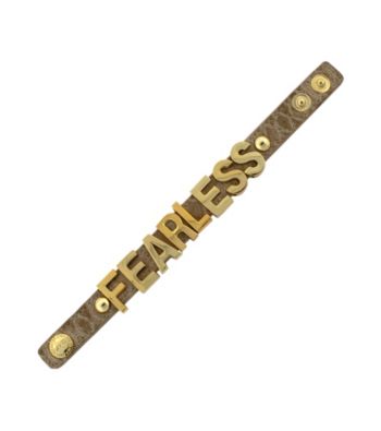 BCBGeneration™ Nude Croco and Goldtone Fearless Affirmation Bracelet