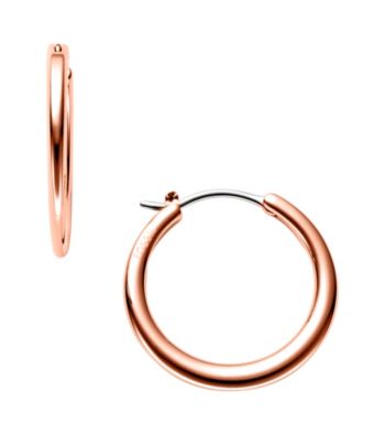 Fossil® Rose Goldtone Small Circle Hoop Earrings