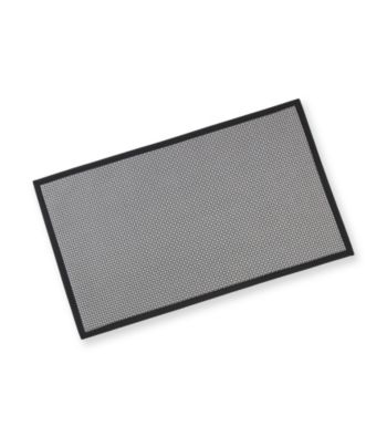 Alyssa Joy Silver and Black Woven Vinyl Non-Skid Accent Rug
