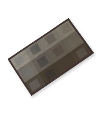 Alyssa Joy Silver and Gold Large Square Woven Vinyl Non-Skid Accent Rug