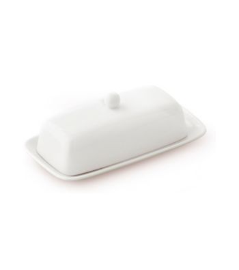 LivingQuarters Wihteware 2-pc. Covered Butter Dish