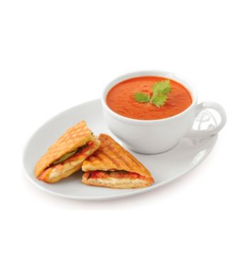 LivingQuarters Whiteware 2-pc. Soup and Sandwich Tray