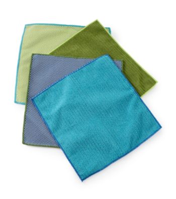 Ritz™ Blue and Green 4-pk. Microfiber Dish Cloths