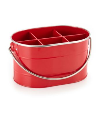 LivingQuarters Red Americana Metal Basket