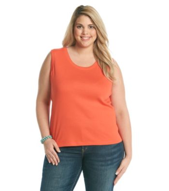 Rafaella® Plus Size Basic Sleeveless Tank