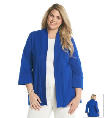 Rafaella® Plus Size Cinched Waist Cardigan