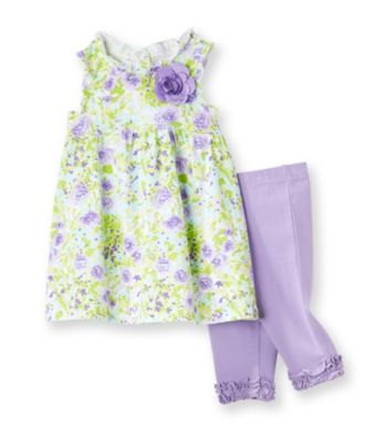 Little Me® Baby Girls' Purple Floral Tunic Set