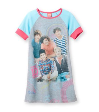 One Direction Girls' 4-14 Blue/Grey Short Sleeve We Love 1D Dorm