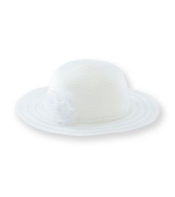 Nolan™ Girls' White Coiled Crown with Angel Hair Hat