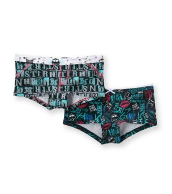 Monster High® Girls' Black 2-pk. Stretchy Boyshorts
