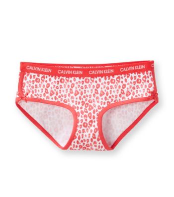Calvin Klein Girls' 6-16 Pink Cheetah Print Hipster Panties