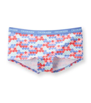 Calvin Klein Girls' 6-16 Purple Circle Print Boyshorts