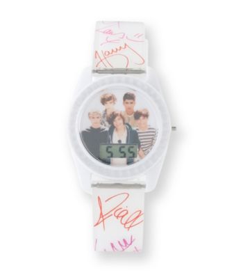 One Direction White Script Watch