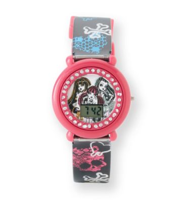 Monster High® Black/Pink Crossbones Watch