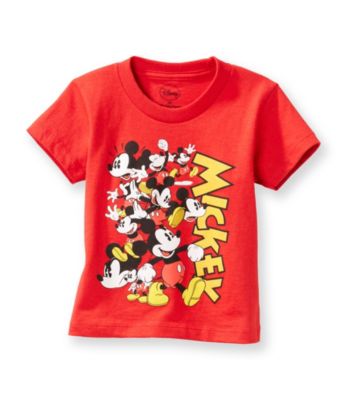 Disney® Boys' 2T-4T Red Short Sleeve Mickey Tee
