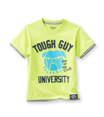 OshKosh B'Gosh® Boys' 2T-4T Green Short Sleeve Tough Guy Bulldog Tee