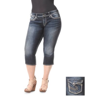 Silver Jeans Co. Plus Size Mckenzie Denim Capri Jeans