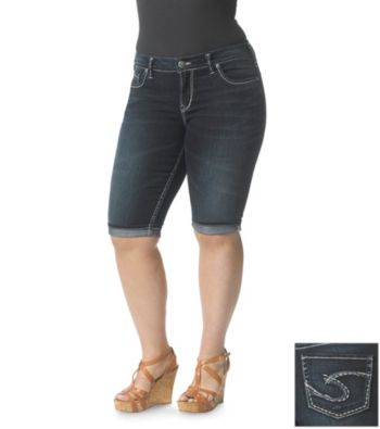 Silver Jeans Co. Plus Size Suki Bermuda Denim Short