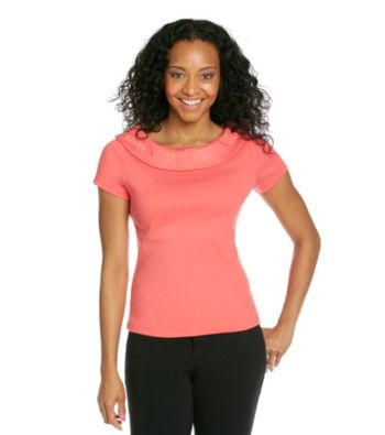 Rafaella® Petites' Embroidered Marilyn Top