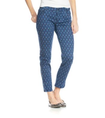 Jones New York Signature® Petites' Navy Printed Slim Pant