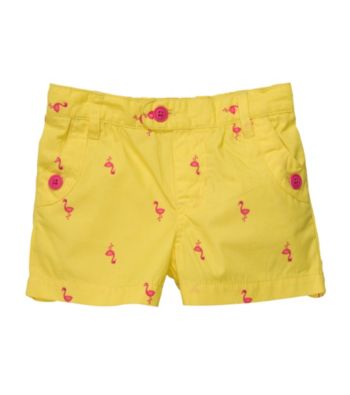 Carter's® Girls' 2T-6X Yellow Flamingo Print Shorts
