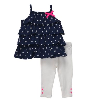Carter's® Baby Girls' Navy/White 2-pc. Polka-Dot Set