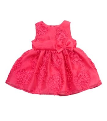 Rare Editions® Baby Girls' Fuchsia Organza Dress