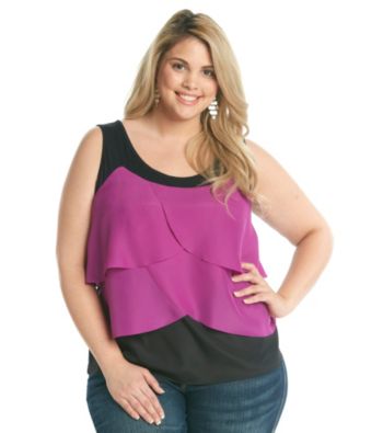 AGB® Plus Size Tiered Tank