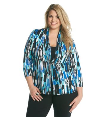 Notations® Plus Size Layered-Look Top