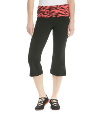 Grane® Juniors' Zebra Waistband Yoga Crop