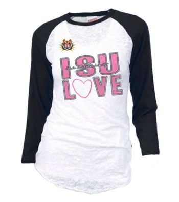 Soffe® Juniors' Idaho State Burnout Baseball Tee
