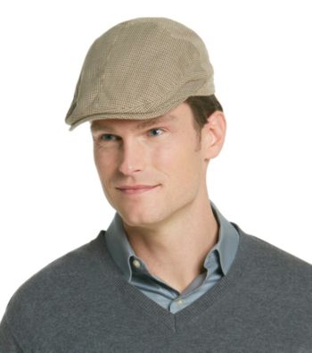 Isotoner® Lake of the Isle™ Men's Khaki Plaid Houndstooth Ivy Hat