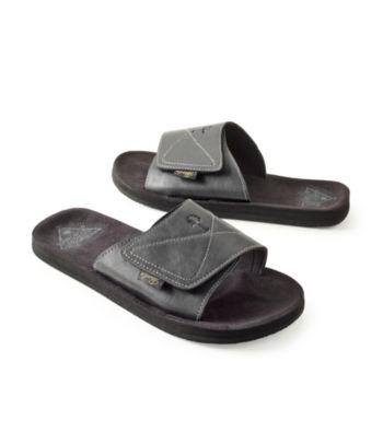 Paradise Collection® Men's Black Velcro Closure Slide Sandal
