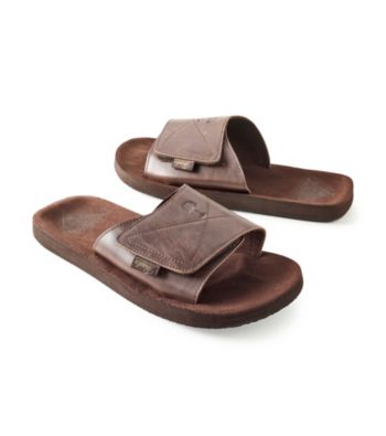 Paradise Collection® Men's Brown Velcro Closure Slide Sandal