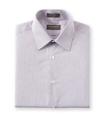 John Bartlett Statements Men's Plum Check Long Sleeve Dress Shirt