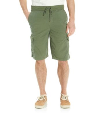 Ruff Hewn Men's Solid Knit Drawstring Cargo Short