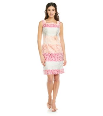 Muse Striped Floral Jacquard Sheath