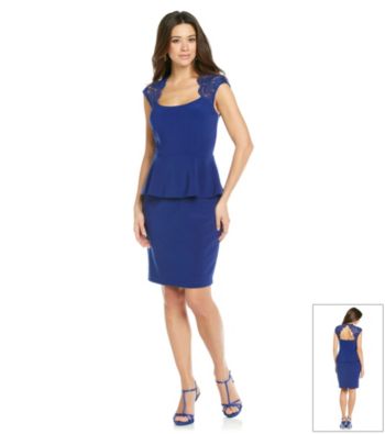 Xscape Matte Jersey Peplum Dress