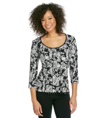 MSK® Beaded Trim Corset Top