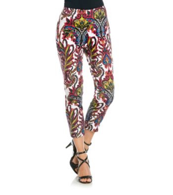 Evan-Picone® Printed Paisley Sateen Pant