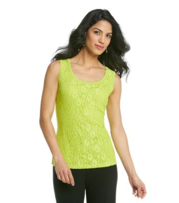 Relativity® Career Petites' Lace Front Tank Top
