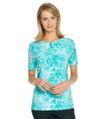 Breckenridge® Printed Henley Tee