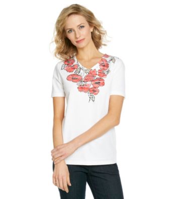 Breckenridge® Screenprinted V-Neck Tee