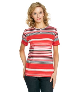 Breckenridge® Printed Henley Top