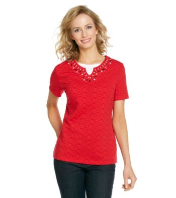 Breckenridge® Textured Layered-Look Tee